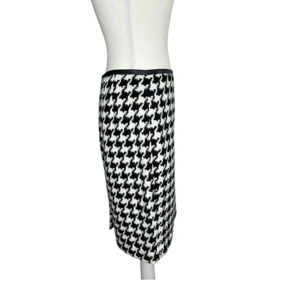 Talbots‎ Women's Black Houndstooth Wool Y2K Business Career Pencil Skirt 4P/W29 - Picture 3 of 14